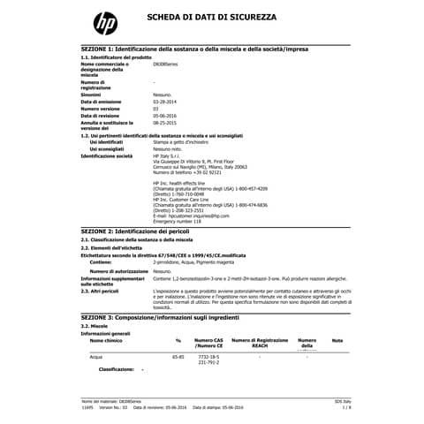 Cartuccia inkjet 980 HP magenta  D8J08A